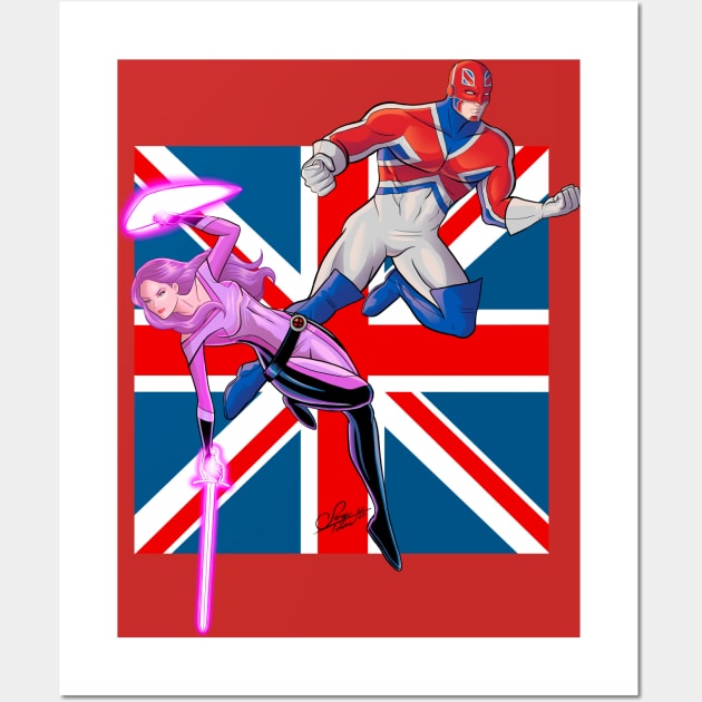 Betsy and Captain Britain Wall Art by sergetowers80